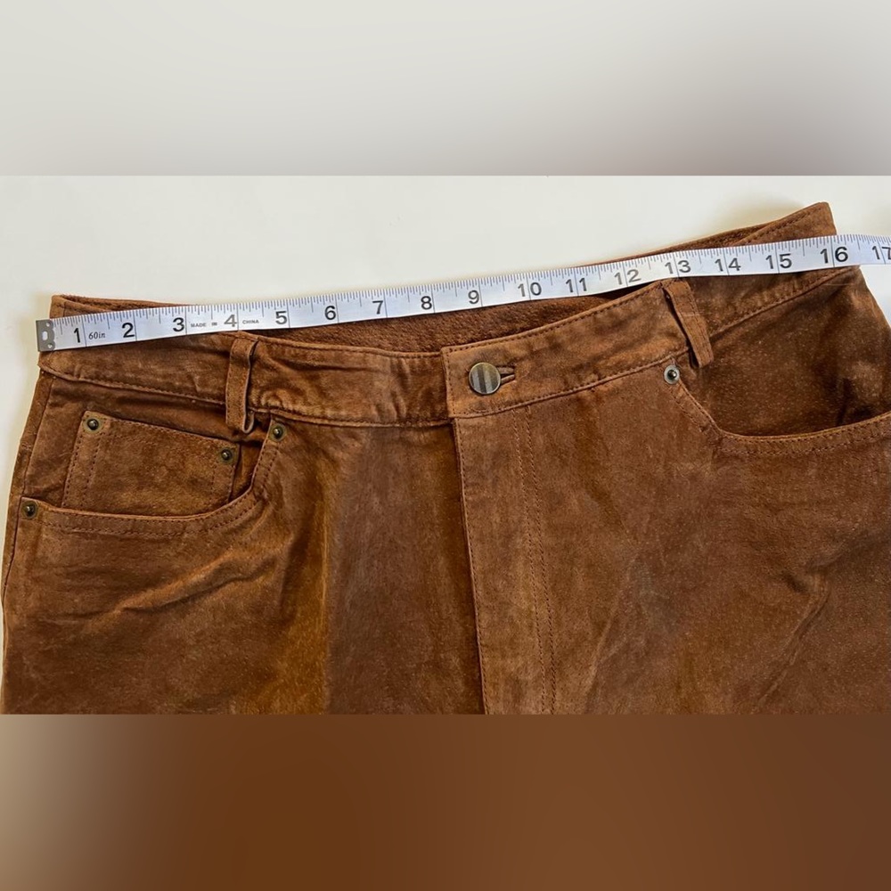 Chadwick’s 100% LEATHER VINTAGE straight Pants Pockets 45-0017-9 Size 14P - Picture 6 of 6